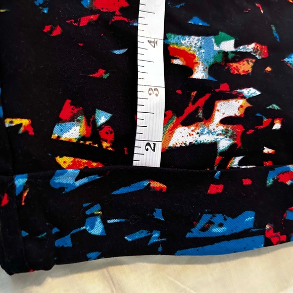 NEW PHOTOS! PANTS, BLACK MULTICOLOUR, SIZE 5, VISCOSE SOFT FABRIC, FRONT FLY, - Picture 6 of 16